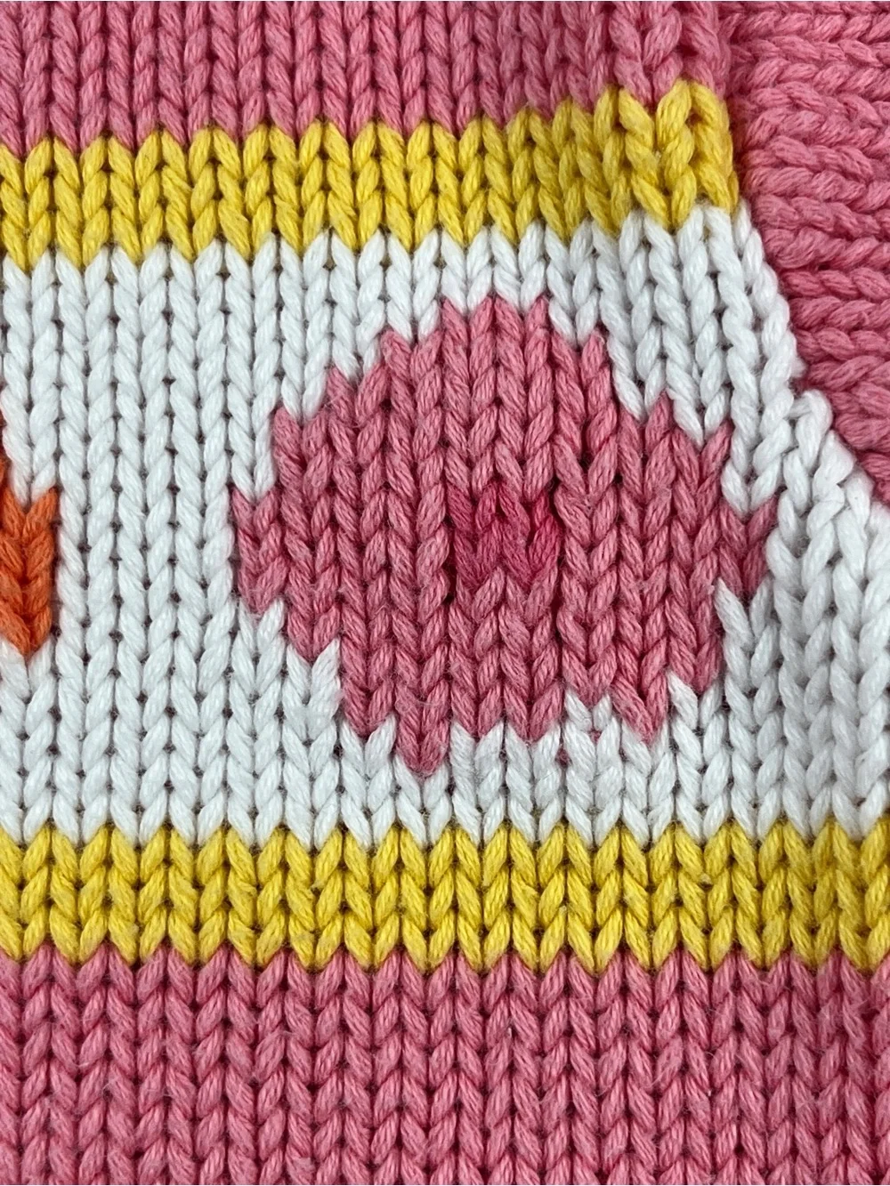 Gymboree 1998 Pink Cotton Flower Knit Vintage Sweater 3-4 M